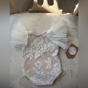 Lace Floral Kids One Piece / Newborn
